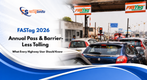 FASTag 2026 Annual Pass and barrier-less tolling at an Indian highway toll plaza